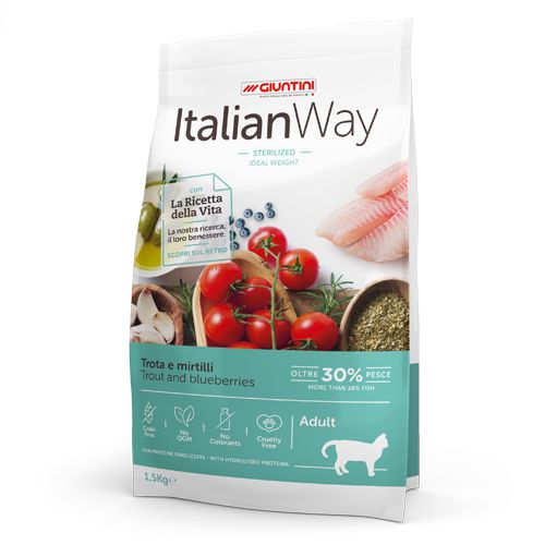 ItalianWay Cat Sterilized Trota e Mirtilli (4x1,5kg)